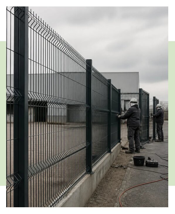 Установка забора 3Д для промышленной территории в Южном-Сахалинске